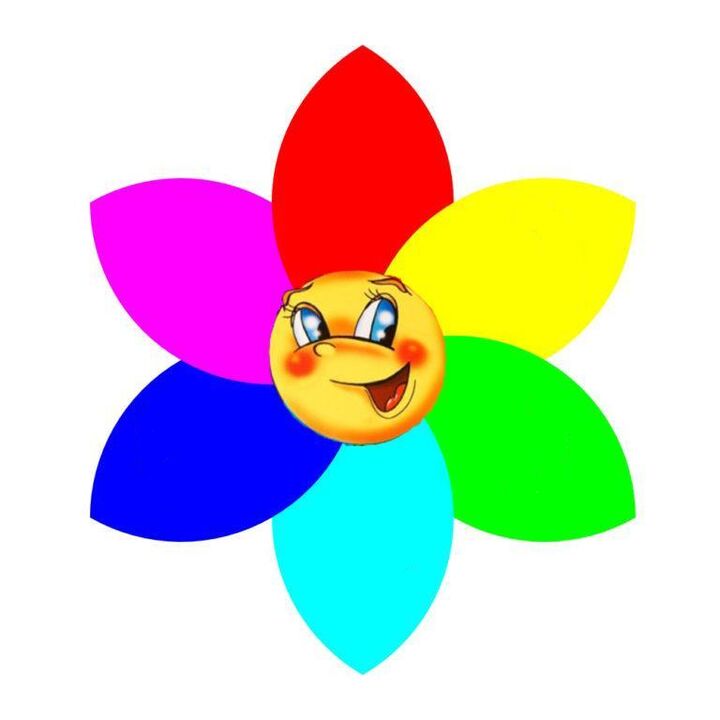 Fleur en papier de couleur à six pétales, dont chacun symbolise une mono-régime
